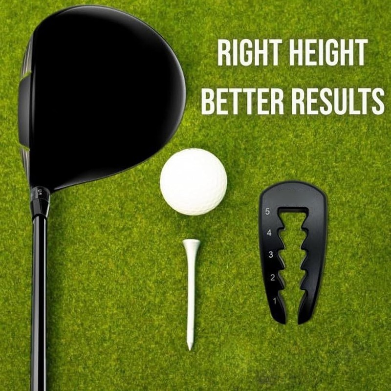 Crovakeu Adjustable Golf Tee Height Tool - Precision Tee Positioning
