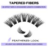Individual Eyelashes 3D 60+80D 12-16mm D Curl Mixed Natural Cluster