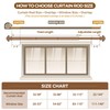 KAMANINA Bronze Curtain Rods for Windows 72 to 144 Inch(6-12ft),