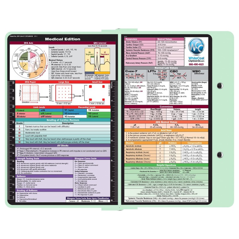 WhiteCoat Clipboard - Mint - Medical Edition