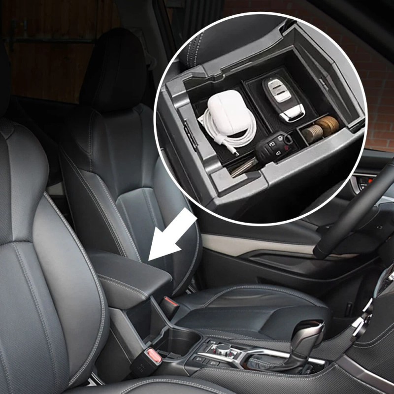 Unbranded For Subaru Forester 2019-2024 Center Console Armrest Storage Box