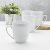 Everyday White Beaded Set of 4 Mugs, 14 ounce