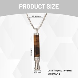 Ninnyi Breathing Necklace, Tiger Eye Stone Breathlace for Women Men