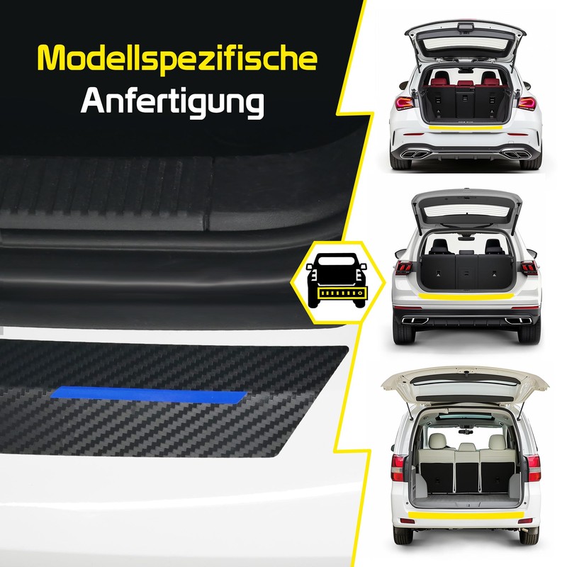 CarDesign AI Boot Sill Protector Suitable for Ford Mustang Mach-E