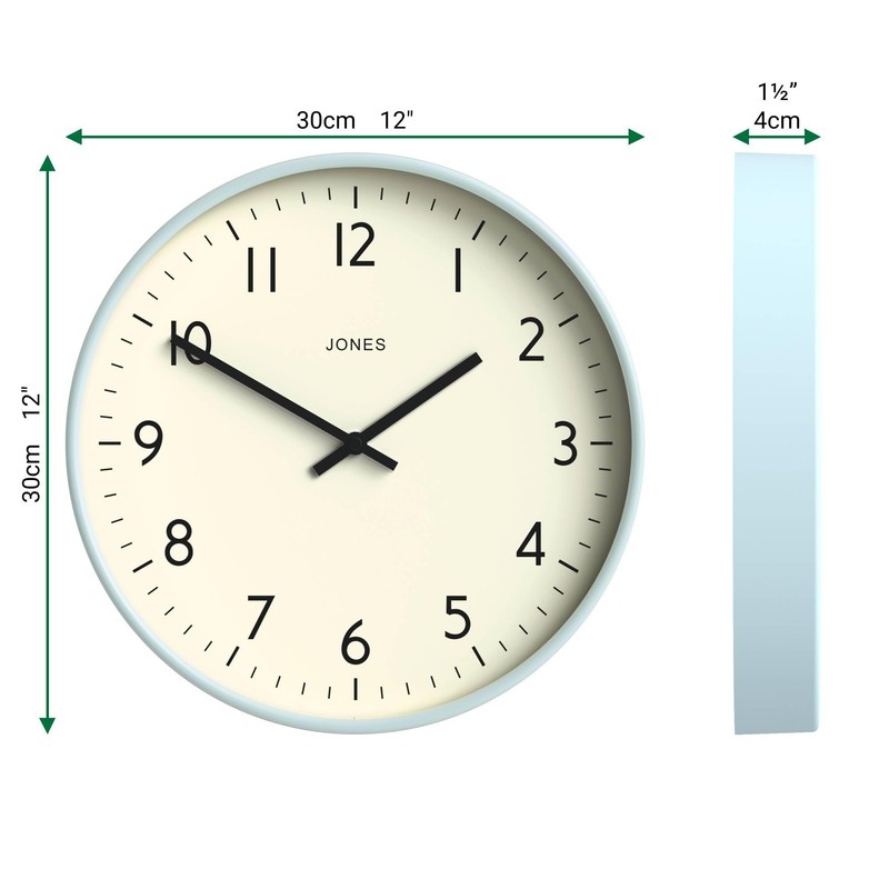 JONES CLOCKS® Studio Wall Clock | Modern Round Style |