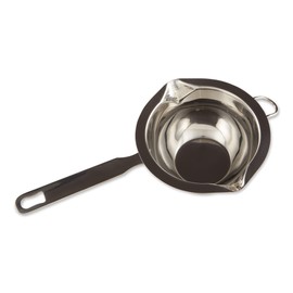 RSVP International Endurance (DBL-IN) Double Boiler | Easily Move Food from Insert to Plate | Perfect for Smaller Pots & Pans | Dishwasher Safe, 2 Cups, Stainless Steel