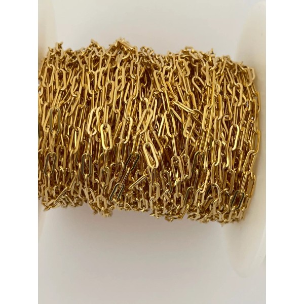 JCH6GF 14K Real Gold Filled 3ft. Flat Paper Clip Chain