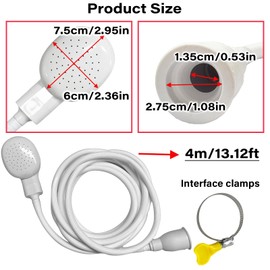 13.12FT/4M Sink Spray Hose,Faucet Sprayer Hose,Sink Hose Attachment for Portable Hand Held Shower Head Sprayer,Shampoo Sprayer Hose for Bathing Baby,Pets,Washing Hair,Rinsing Vegetables