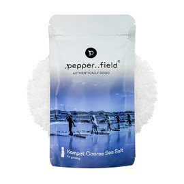 Pepperfield Kampot Sea Salt - Coarse Grain Salt Beads, 100% Natural, Hand Harvested, Ideal for Grinder, Sustainable, Gourmet Quality for Cooking, Marinades & Decoration, 120 g