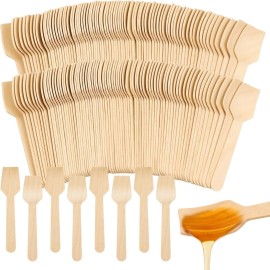 Unbranded 300 Pcs 3.75" Disposable Mini Wooden Tasting Spoons for Ice Cream Sampling