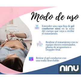 Gel Conductor Ultrasonido Electroestimulador Ninu 1 Litro