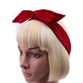 Mytoptrendz® Plain Wire Headband Retro Wired Hair Band Women Lady Girls Flexible Twist Up Hair Band Head Wrap Long Wire Headband Hair Tie Head Scarf (Burgundy)