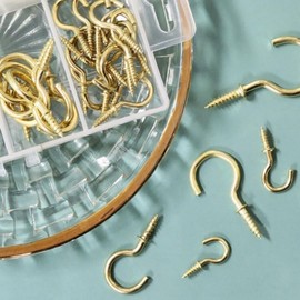 Ceiling Mount Screw Hook Set Hanging 5ea