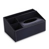 YUNXIASW PU Leather Household Office Rectangular Tissue Box with Remote
