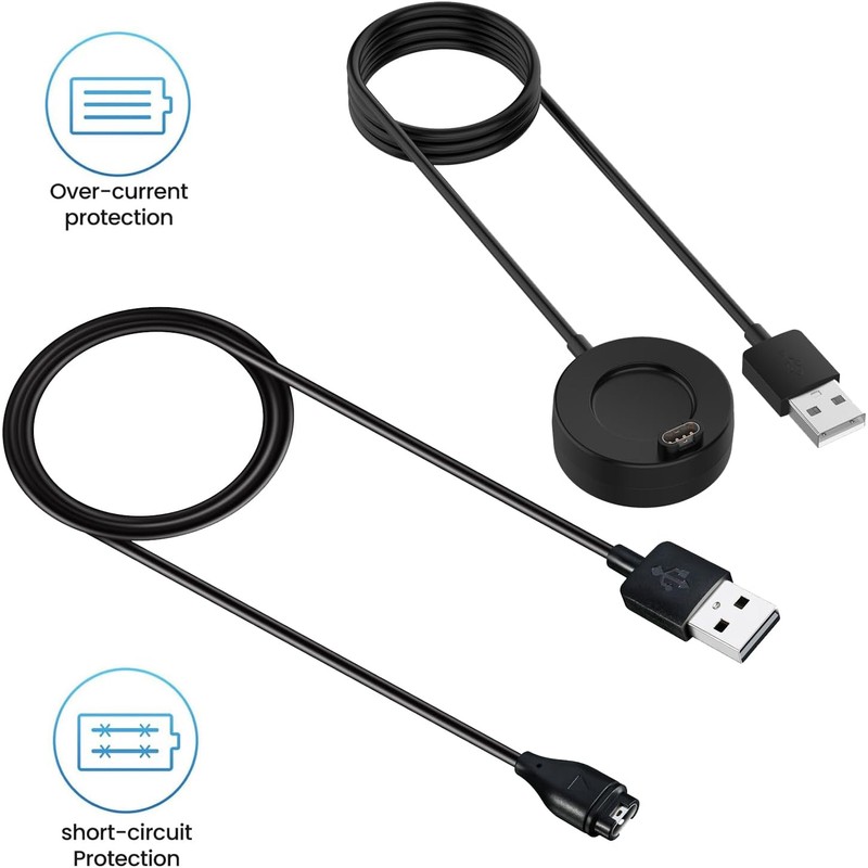 2-Pack Charger for Garmin Fenix 8 43MM/47MM/51MM, 3.3ft Charging Cable&Stand