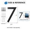 Hvatry 8’’ Modern Floating House Numbers for Outside, Large Black