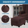 DKSLIPGO Velvet Square Ottoman Covers Slipcover Square Footstool Protector Covers
