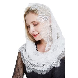 Youngy Church Mass Veil Headcovering Latin Mass Mantilla Veil Catholic Church Veil Lace Head Cover Women Chapel Veil Mass Veil mantilla veil catholic