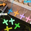 Seenelling 49 Pcs Glow in The Dark Silicone Cross Necklace