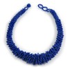 Avalaya Statement Chunky Graduated Blue Glass Bead Necklace/ 46cm Long