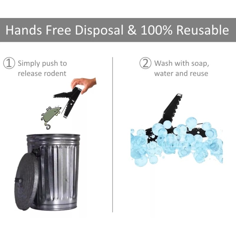 eXuby Large Powerful Rat Traps (8 Pack) – Kills Instantly