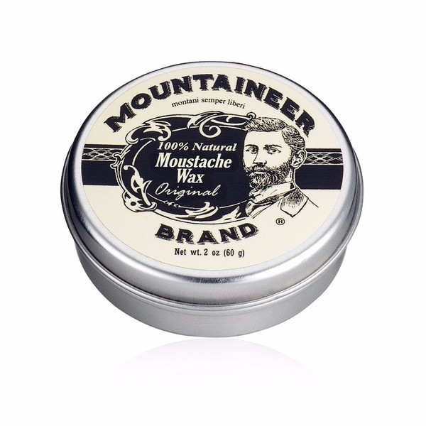 Mustache Wax by Mountaineer Brand (2oz) | All-Natural Beeswax and Plant-Based Oils for Moustache | No Petroleum Chemicals | Original Cedar Fir Scent