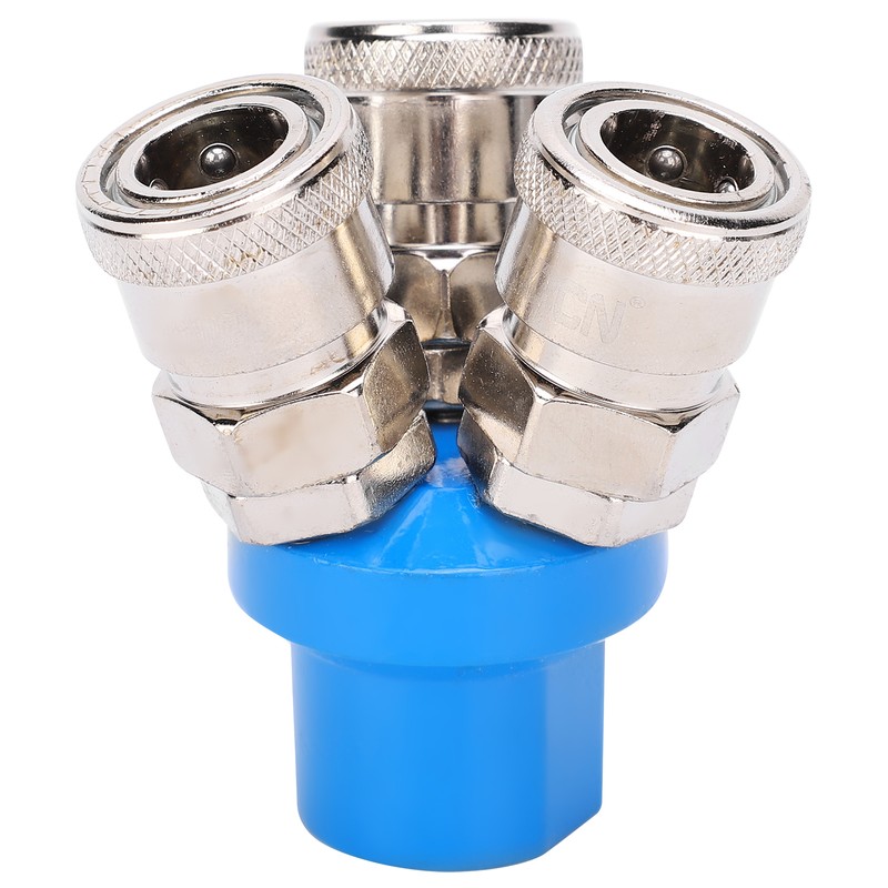 3Pcs 3Way Air Quick Coupling CType Round Tee Pneumatic Connector