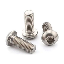 50 Pcs 1/4-20 x 1" Button Head Socket Cap Bolts Screws,304 Stainless Steel 18-8,Allen Socket Drive,Bright Finish,Fully Machine Thread (1/4-20 x 3/8 50pcs)