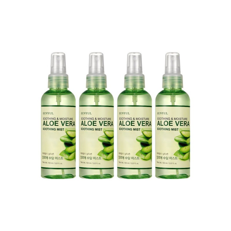 Eun-yul 은율 알로에 수딩 미스트 150ml 4개 +마스크팩 2매 Eun-Yul