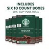 Starbucks K-Cup Coffee Pods, Flavored Hot or Iced Coffee, Mocha,