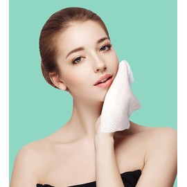 Cotton Puff Facial Wash Towel, Disposable Towel, Sensitive Skin, Face Wiping Sheet, Wet & Dry Towel, Cleansing Towel, Beauty Towel, 100% Cotton, Non-Pilling, Travel Multipurpose Cotton, 3 Pack (20*20)