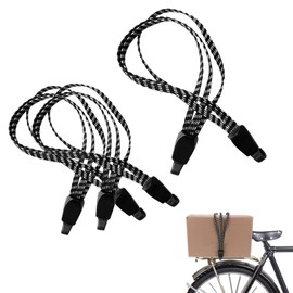 Bicycle Pannier Rack, 3 Pieces Pannier Rack, Mountain Bike Tie Down Strap with Hooks, Elastic Bicycle Pull Rope, Luggage Straps, Adjustable Motorcycle Tie Down Straps for Bicycles, Cars, Camping,