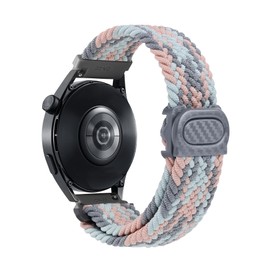 [SQHYWJ] Smart Watch Strap, Nylon Woven Carbon Fiber Snap Watch Band, 0.9 inch (22 mm), 0.8 inch (20 mm), 0.7 inch (18 mm), Skin-friendly and Easy to Wear