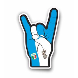 AMA SHOP Sticker shaped funny horns Napoli 3° Scudetto | Sticker for Helmet,Motorcycle, Camper,Boat | autoTuning |