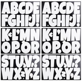 3 Inch White Vinyl Letters Stickers,Large Alphabet Punctuation Stickers for Mailbox,Luggage,Door,Hand Crafts and DIY Project