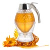 TONGMAN Acrylic Honey Dispenser,Syrup Dispenser, with Stand Honey Container ，Beautiful