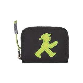 AMPELMANN Small Treasurer Purse Small Green 10 x 8 x 2 cm 100% Polyester with Walking, Black/green