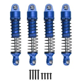 Generic 4pcs RC Shock Absorber, 50 mm Upgrade Parts High Strength 6061 Aluminium Alloy RC Replacement Damper (Blue)
