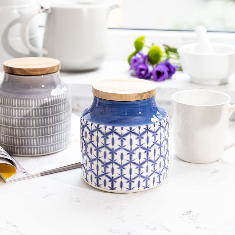 Mikasa Drift Ceramic Storage Canister for Tea, Coffee or Sugar,