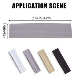 EIYVPRA Pack of 4 Yoga Headbands, Elastic Hair Bands, Non-Slip Hair Band, Women, Sports, Running, Exercise, Gym, Cotton Head Band Hairwarp (Solid Colour)