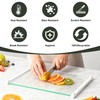 2Pcs Glass Cutting Boards for Kitchen(12x16" & 12x8"),Clear Tempered Glass