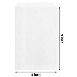 Glassine Bags 6x9 Inches, Wax Paper Treat Bags, Waxed Paper Cookie Bag 100 Pieces