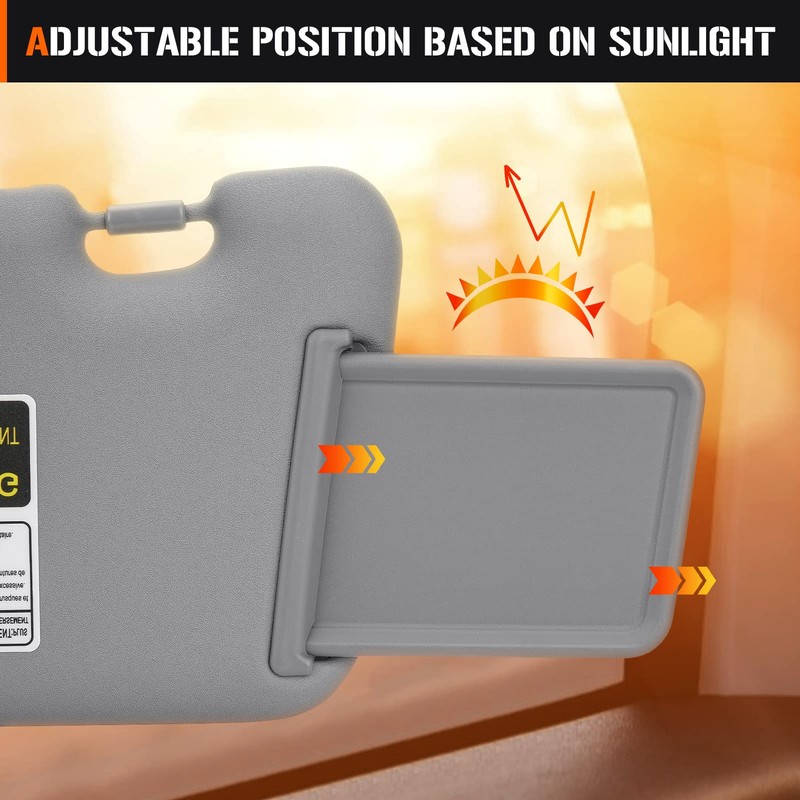 Sun Visor with Vanity Light for 2006-2013 Toyota RAV4, Left