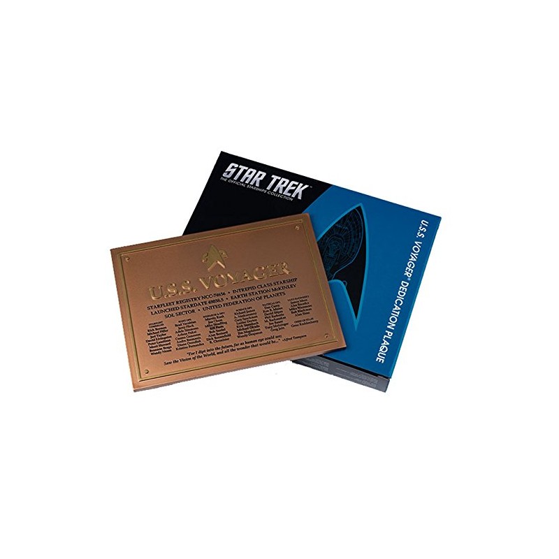 Eaglemoss Voyager Blue Star Trek U.S.S Dedication Plaque Die-Cast Toy