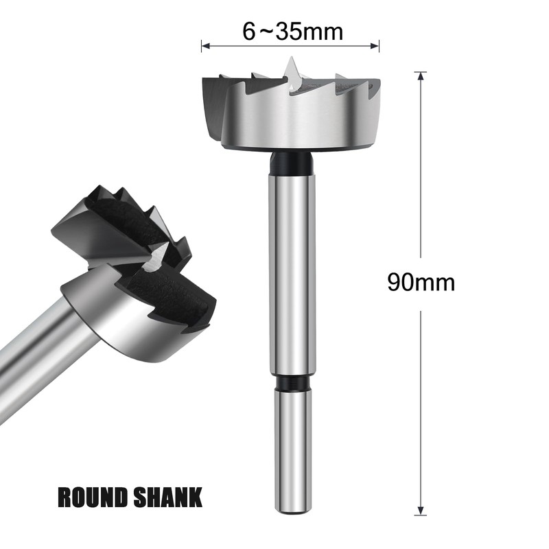 HSAWBIT 24mm Forstner Drill Bit for Woodworking, Forstner Bit Wood