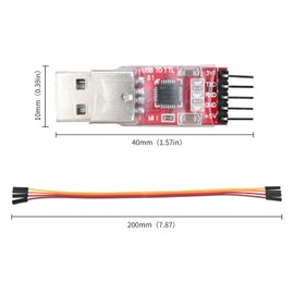 Podazz 2Pcs CP2102 Module USB to TTL 5PIN Serial Converter Adapter Module with Dupont line