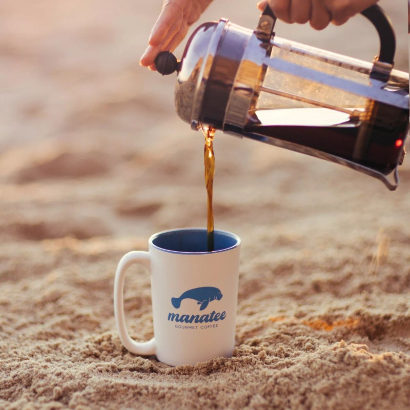 Manatee Gourmet Coffee Caribbean Delight, Medium Roast, Ground, 12 oz.