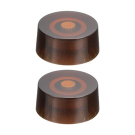 sourcing map 2PCS Guitar Top Hat Bell Knobs, Volume Tone Control Knobs for Electric Guitar Bass, Amber
