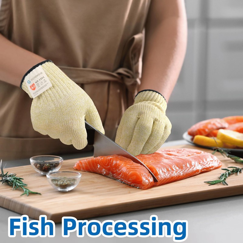 Schwer SlicePro Ultra-Durable ANSI A9 Cut Resistant Gloves PR1501, 10X