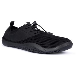 Trespass Adults Water Trainers Slip On Elastic Lacing Foreshore Black